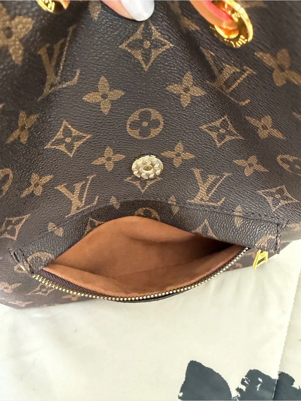 Louis Vuitton Monogram Backpack with Vachetta Trim